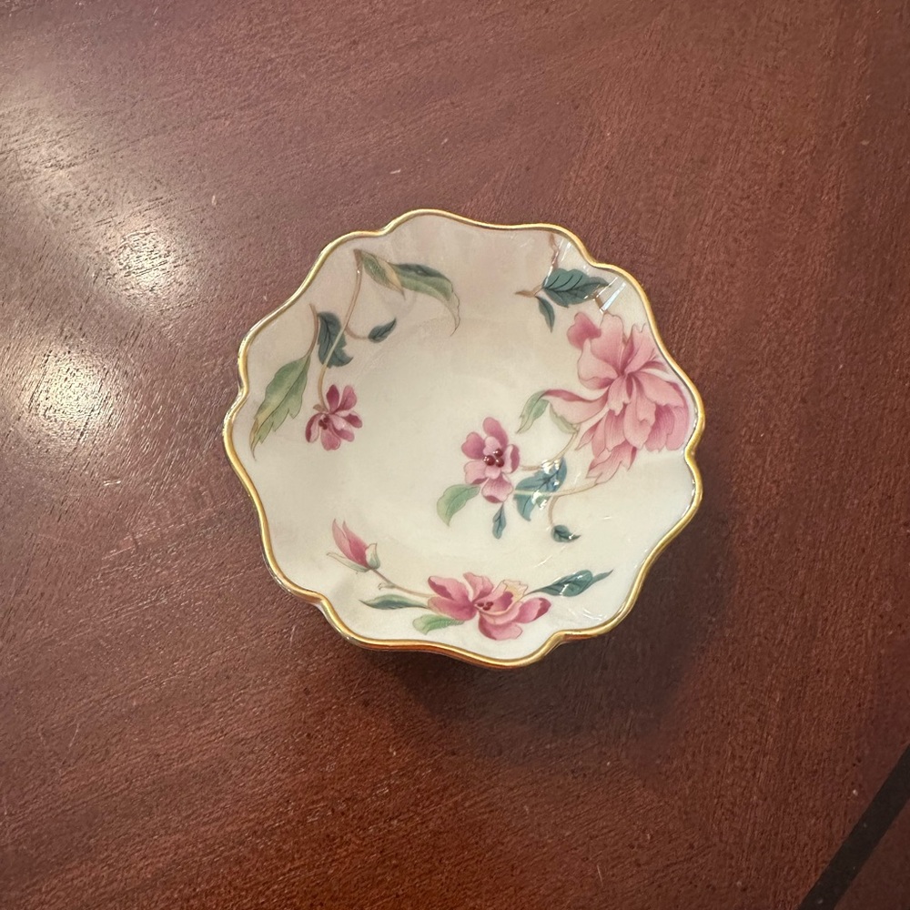 Lenox Gold Trim Floral Bowl